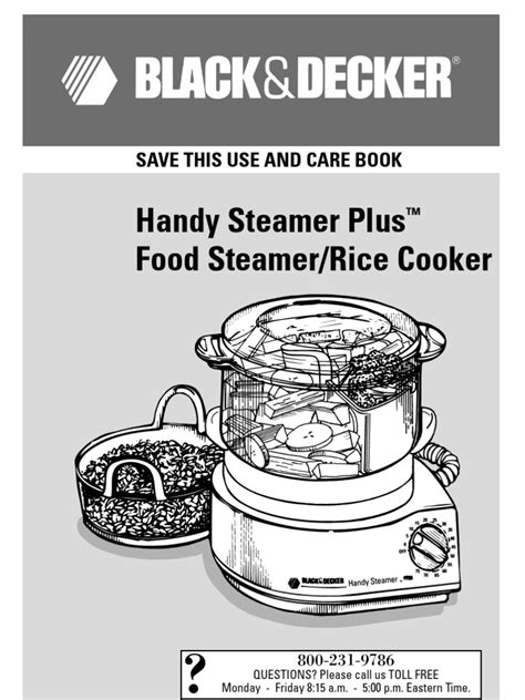 black decker rice steamer instructions pdf manual